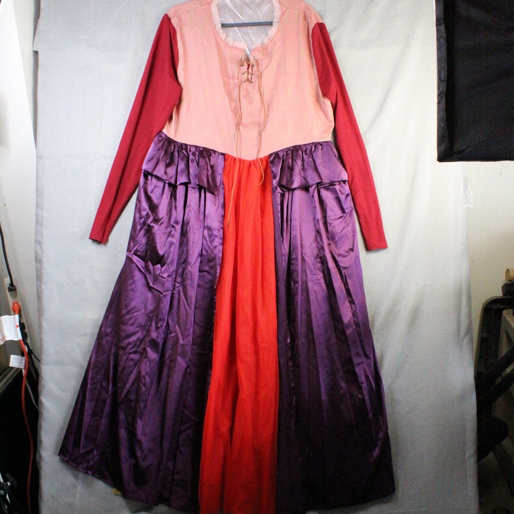 Sarah Sanderson Hocus Pocus Costume Dress Pink Red Purple Cosplay L Halloween